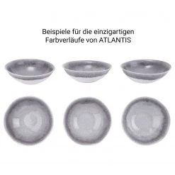 Butlers Assiettes creuses ATLANTIS (lot de 4) - Blanc / Gris -Vaisselle Soldes 1000332823 220218 060 DETAILS P000000001000332823