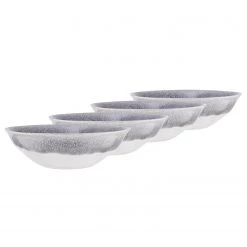 Butlers Assiettes creuses ATLANTIS (lot de 4) - Blanc / Gris