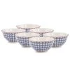 Butlers Bols RETRO VI (lot de 6) - Porcelaine - Blanc / Bleu -Vaisselle Soldes 1000332836 220217 010 IMAGE P000000001000332836