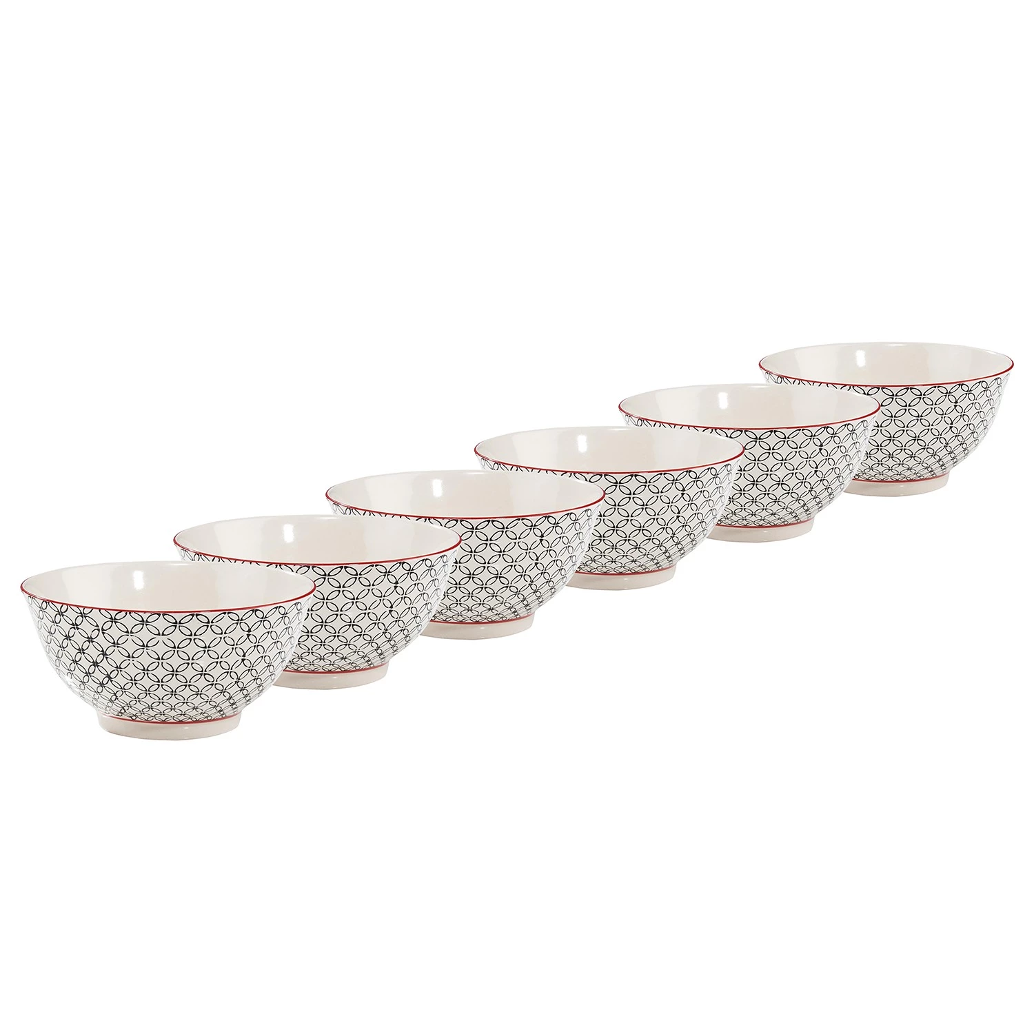 Butlers Bols RETRO II (lot de 6) - Porcelaine - Blanc / Noir 3 Butlers Bols RETRO II (lot de 6) - Porcelaine - Blanc / Noir