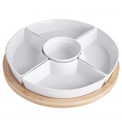 Butlers Coupelles APPETIZER (6 éléments) - Porcelaine / Bambou - Blanc