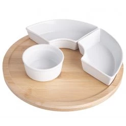 Butlers Coupelles APPETIZER (6 éléments) - Porcelaine / Bambou - Blanc -Vaisselle Soldes 1000332852 220217 030 DETAILS P000000001000332852