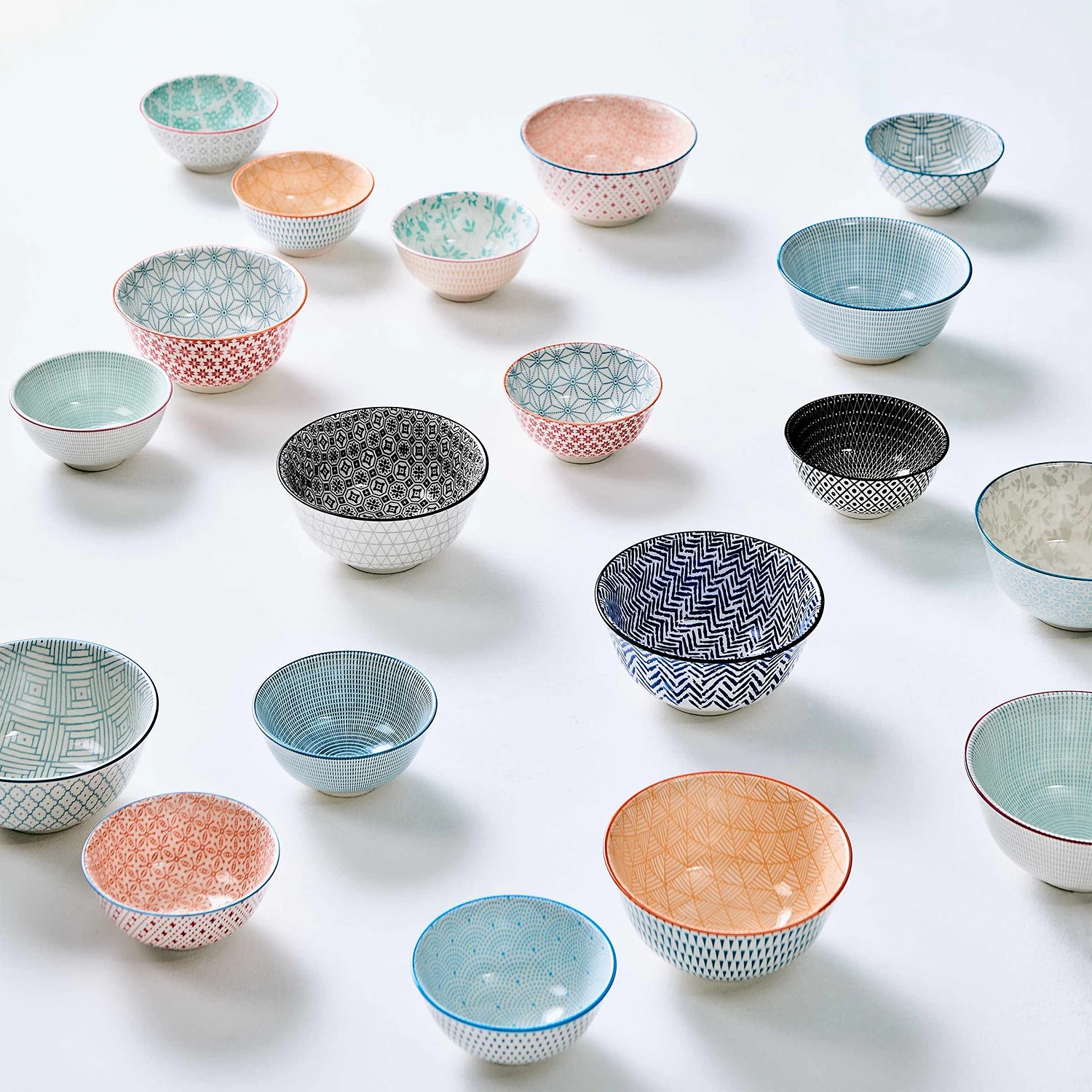 Butlers Bols ORNAMENTS II (lot de 6) - Porcelaine - Blanc / Orange 5 Butlers Bols ORNAMENTS II (lot de 6) - Porcelaine - Blanc / Orange – Image 3