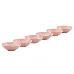 Butlers Coupelles HANAMI III (lot de 6) - Grès - Rose - Diamètre : 11 cm