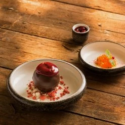 Fine Dine Earth Colours Assiettes creuses Silk (lot de 5) - Céramique - Blanc / Gris - Diamètre : 15 cm -Vaisselle Soldes 1000332909 220214 023 MOOD DETAILS P000000001000332909 mood