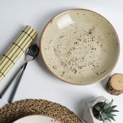 Fine Dine Earth Colours Assiettes plates Olive (lot de 6) - Porcelaine - Olive -Vaisselle Soldes 1000332914 220214 022 MOOD DETAILS P000000001000332914 mood