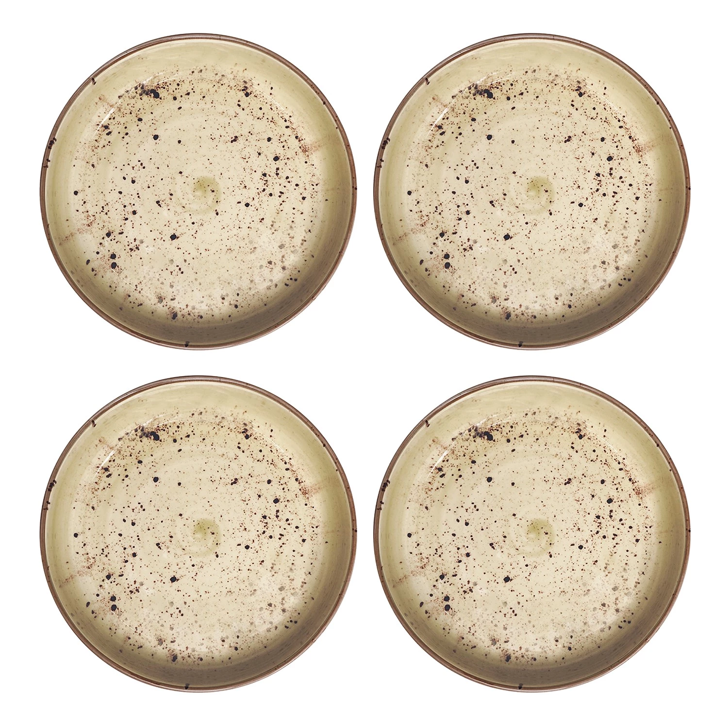 Fine Dine Earth Colours Assiettes à salade Olive (lot de 4) - Porcelaine - Olive 3 Fine Dine Earth Colours Assiettes à salade Olive (lot de 4) - Porcelaine - Olive