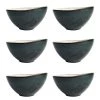 Fine Dine Earth Colours Bols Arando (lot de 6) - Porcelaine - Anthracite