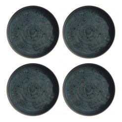 Fine Dine Earth Colours Assiettes à salade Arando (lot de 4) - Porcelaine - Anthracite