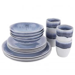 Butlers Service ATLANTIS (16 él.) - Blanc / Bleu