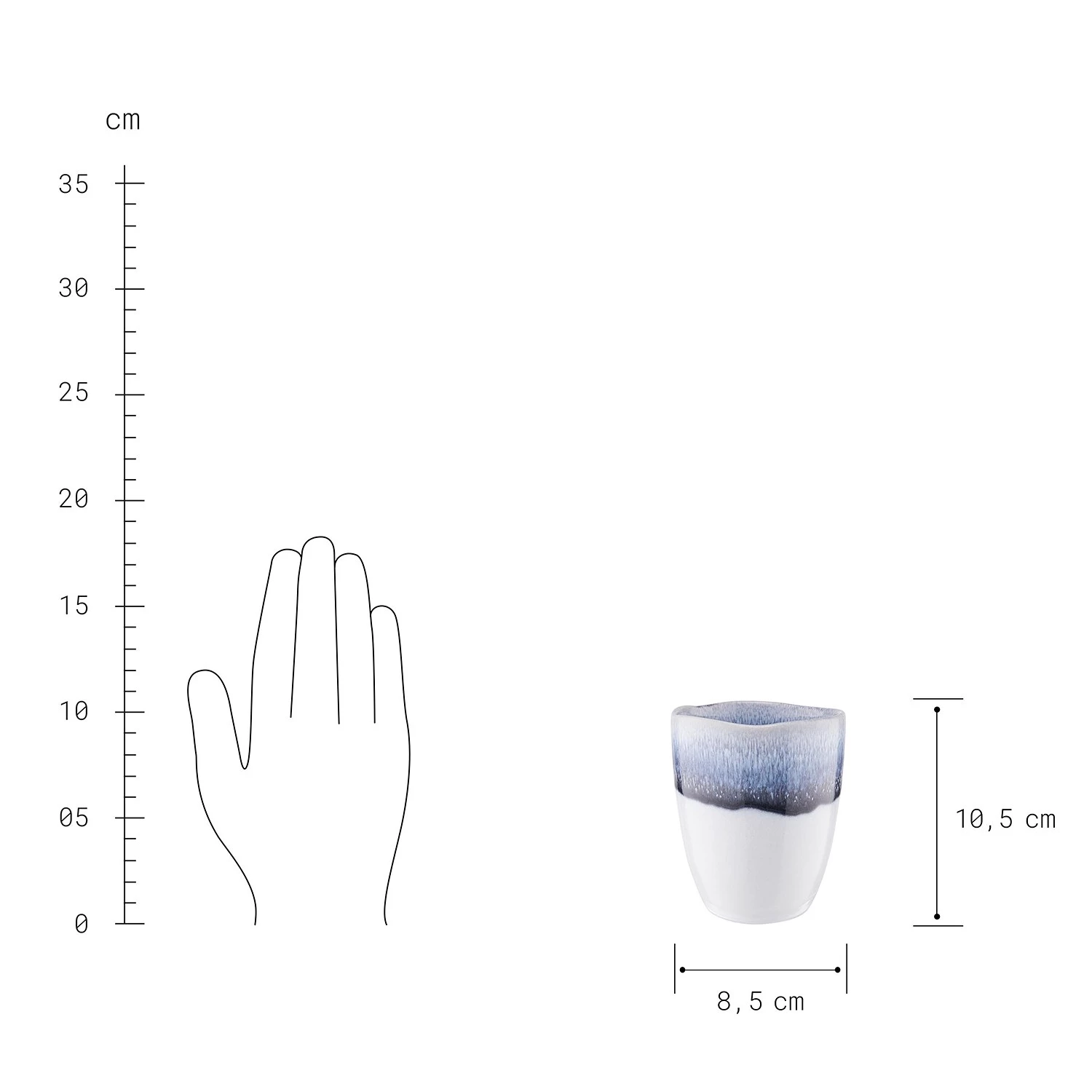 Butlers Service ATLANTIS (16 él.) - Blanc / Bleu 18 Butlers Service ATLANTIS (16 él.) - Blanc / Bleu – Image 16