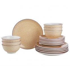 Butlers Service RETRO III (18 él.) - Porcelaine - Blanc / Orange