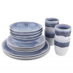 Butlers Service ATLANTIS (16 éléments) - Faïence - Bleu